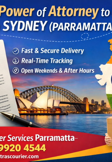 Power of Attorney courier to India from Sydney Parramatta fast secure document delivery Chitra’s Courier Services