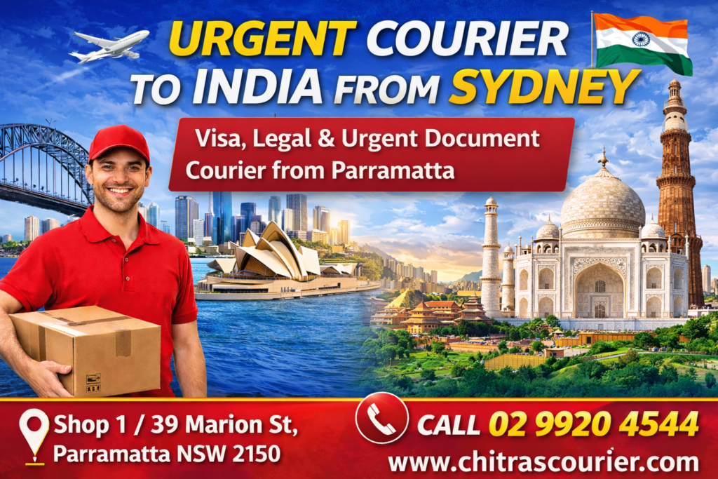 send urgent documents to india from sydney international courier service