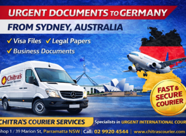 Express Document Courier Sydney to Germany fast international document delivery powered by Chitra's Courier Services