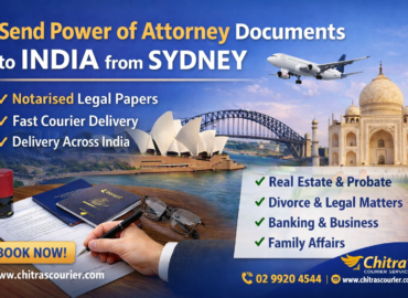 send power of attorney documents to India from Sydney courier notarised legal papers fast delivery