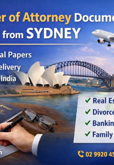 send power of attorney documents to India from Sydney courier notarised legal papers fast delivery
